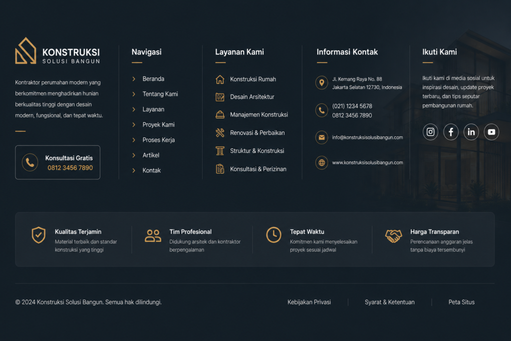HS Footer mockup
