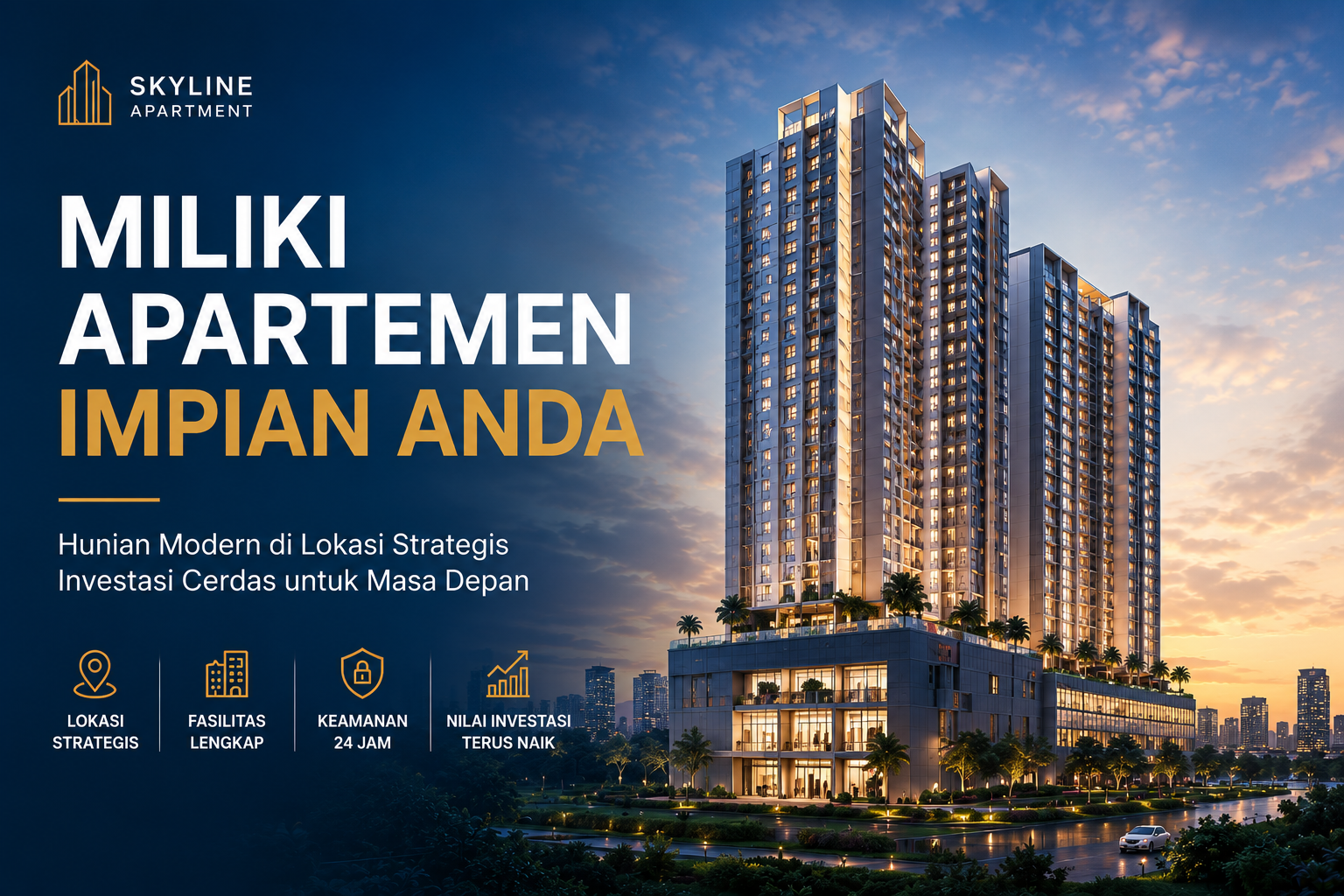 Landing Page Apartemen - Skyline Apartment 9 Demo LP Appartemen