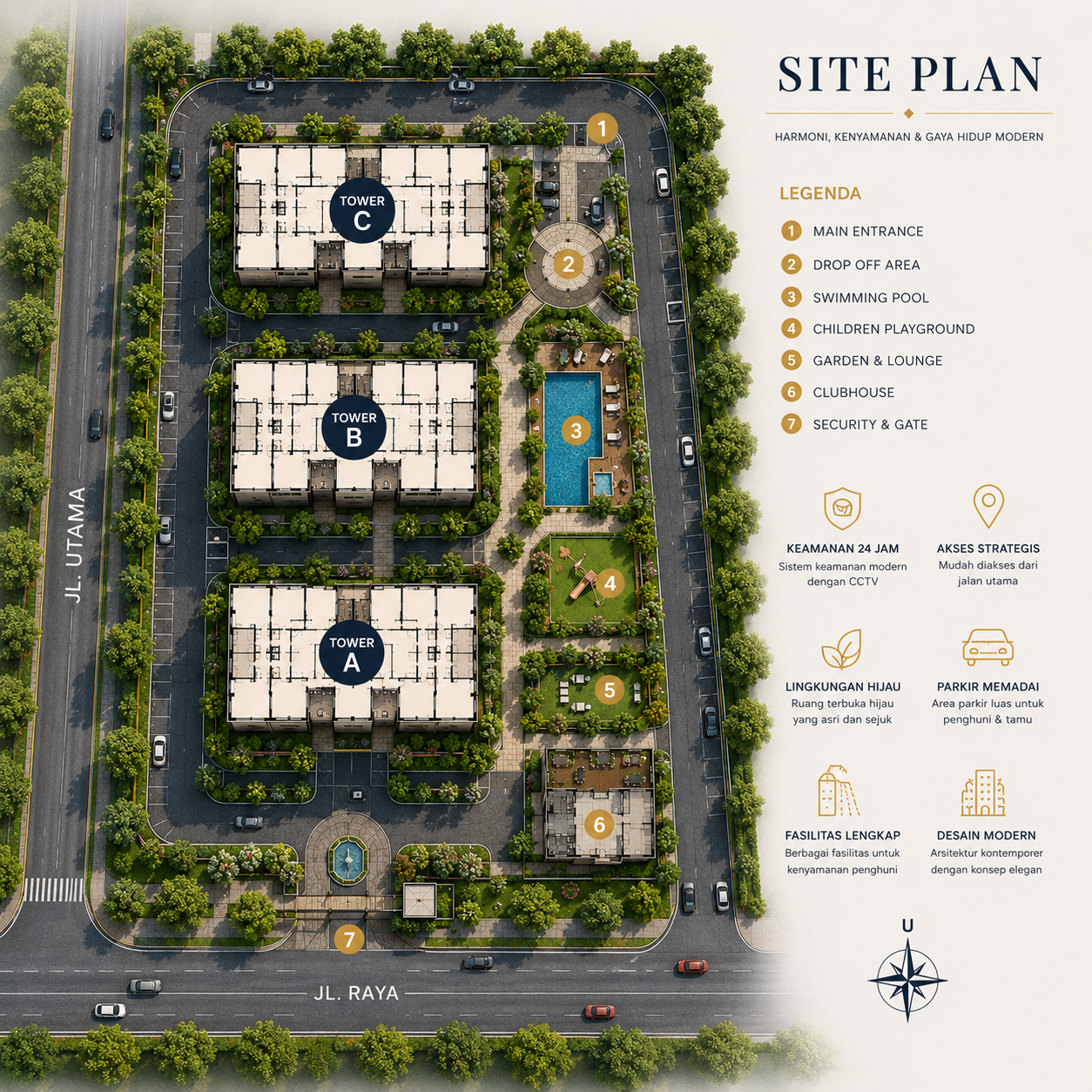 Landing Page Apartemen - Skyline Apartment 13 siteplan