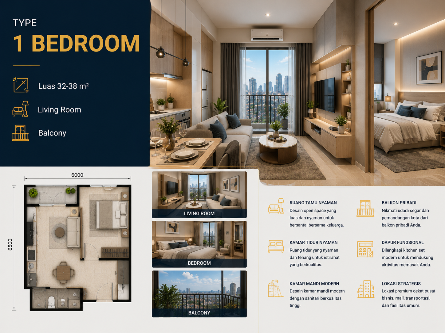 type 1 bdroom