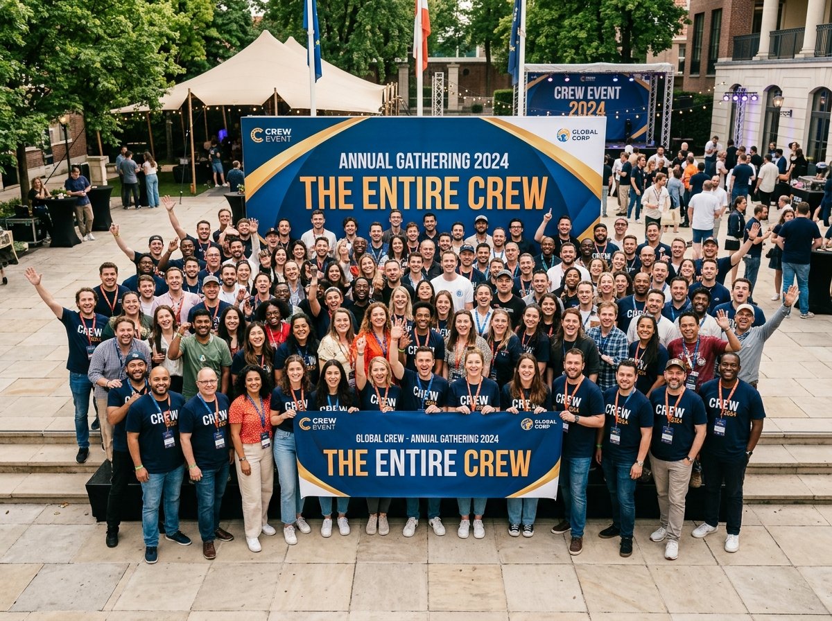 Crew photo annual gathering event 202608031601